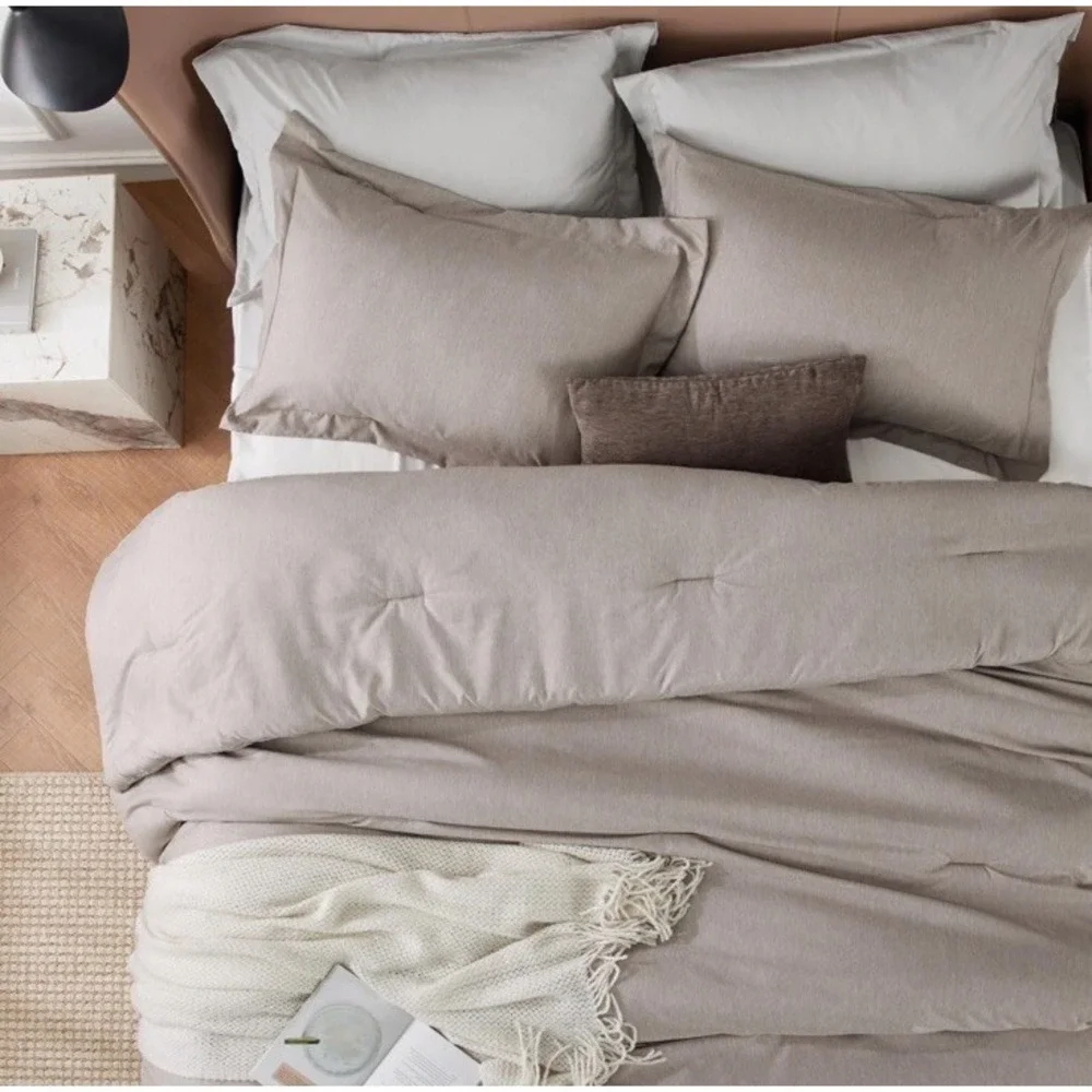 Bedsure Twin/Twin XL Comforter Set Linen. Comforter And 1 Sham 68x88